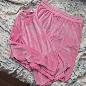 Womens Juicy Coture Pink Sweatsuit Size Medium